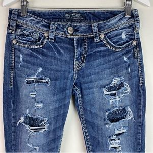 Silver Jeans Tuesday Low Slim Boot Denim Womens Size Tag (29) Actual Fit 30 X 31